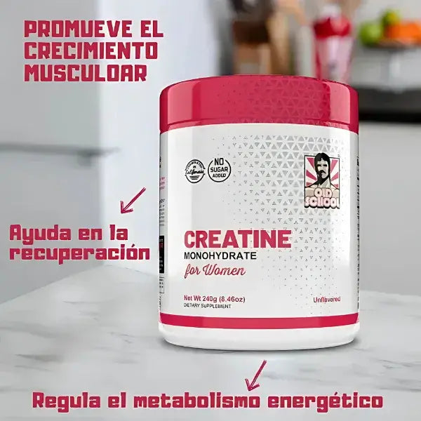 Creatina para Mujer 100% Pura | Certificado por la GMP de EE.UU