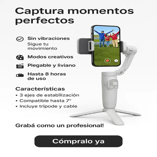 Estabilizador Pro con Seguimiento Inteligente + Diseño Compacto de Alta Gama