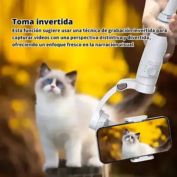 Estabilizador Pro con Seguimiento Inteligente + Diseño Compacto de Alta Gama
