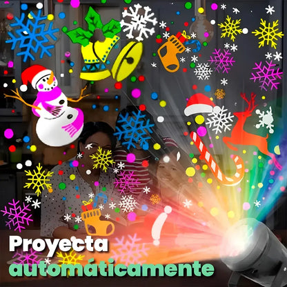 Proyector FestiLuz™ deluxe + 8 efectos 3D + iluminación extendida hasta 15m