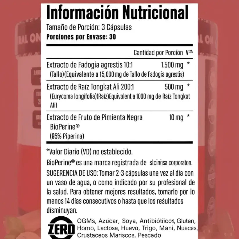 Turkesterone + Tongkat Ali – Potencia natural en 120 cápsulas