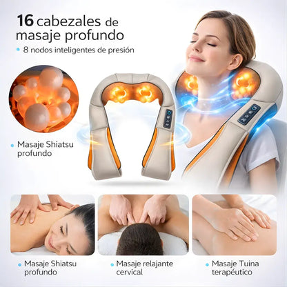 Dispositivo de masaje cervical inteligente + calor infrarrojo + alivio profundo