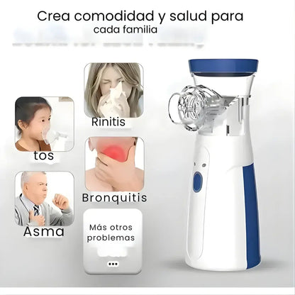 Nebulizador Portátil Ultrasónico Pro +  Kit Familiar + Recargable USB/Batería - Promo 2 x1