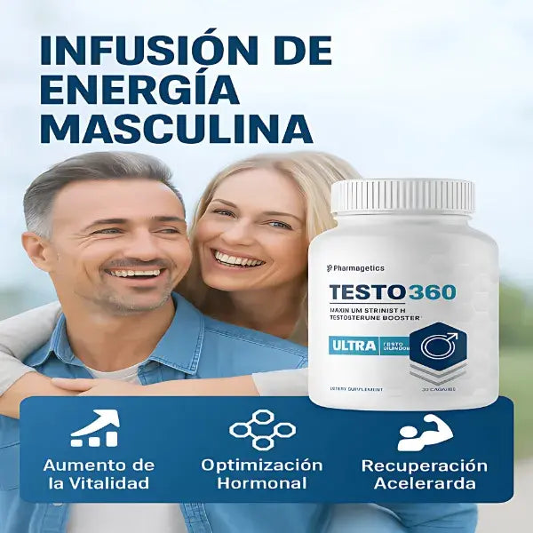 Testo 360 – Suplemento Premium para Hombres| Aumento de Testosterona