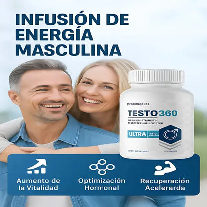Testo 360 – Suplemento Premium para Hombres| Aumento de Testosterona