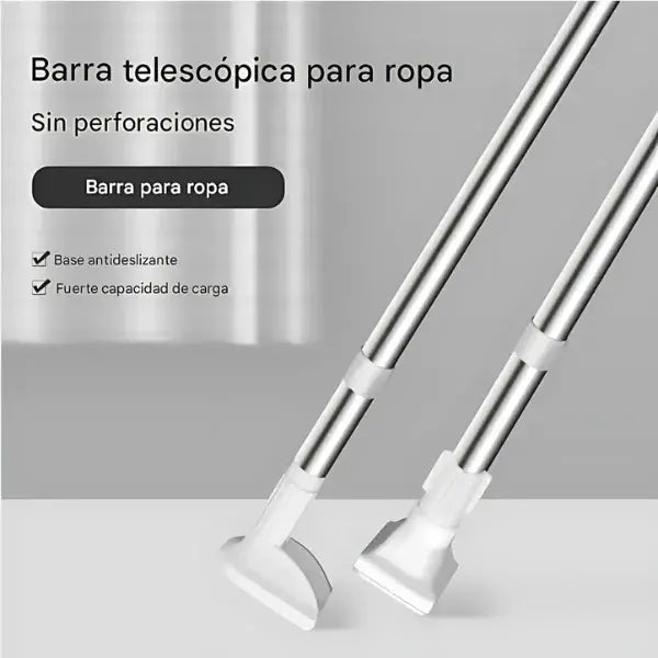 Tubo Expandible de Acero Inoxidable + Ajustable hasta 2 metros + Instalación sin perforar