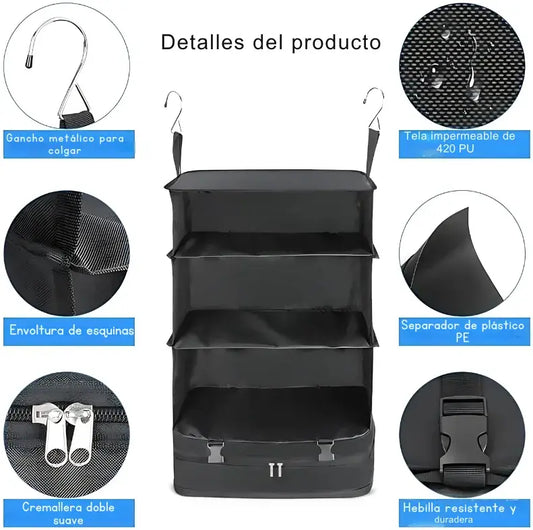 Organizador Inteligente de Alta Gama | Triple Almacenamiento + Compartimento Impermeable