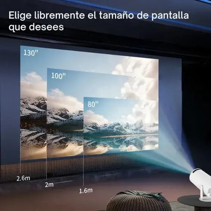 Proyector HY300 180° con Android + Wi-Fi/Bluetooth| Cine portátil HD de alto rendimiento