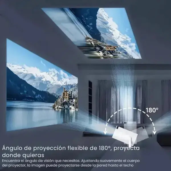 Proyector HY300 180° con Android + Wi-Fi/Bluetooth| Cine portátil HD de alto rendimiento