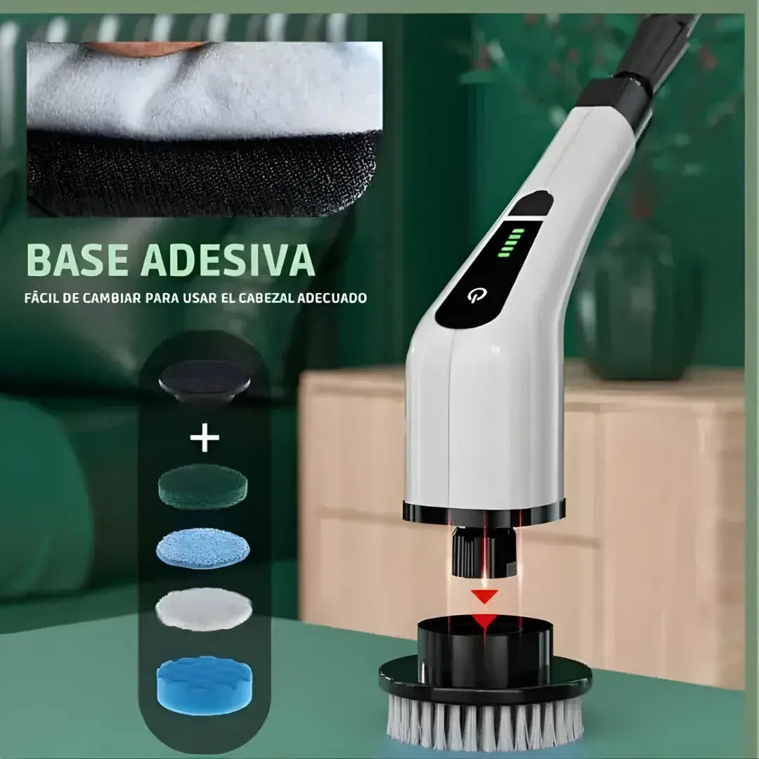 MagicClean – Cepillo Giratorio 9 en 1 + potencia inalámbrica + barra extensible + 9 accesorios