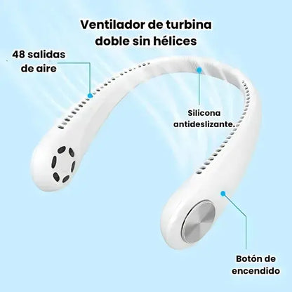 NekFan™ – Ventilador de Cuello Portátil + 3 Velocidades + Giro 360°