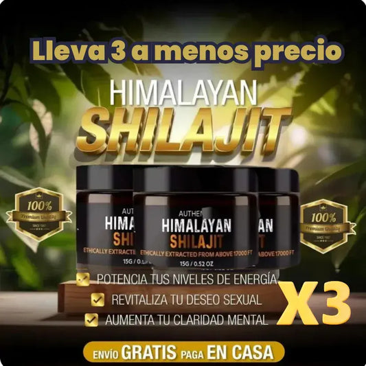 Shilajit Vitalis Original del Himalaya +85 Minerales | Energía y Rendimiento - X3