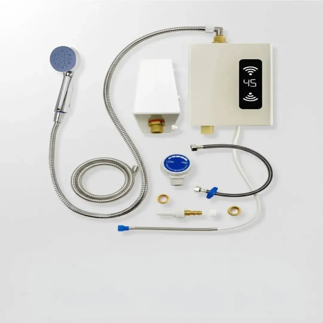 Calentador eléctrico premium + accesorios de instalación + seguridad avanzada antisarro