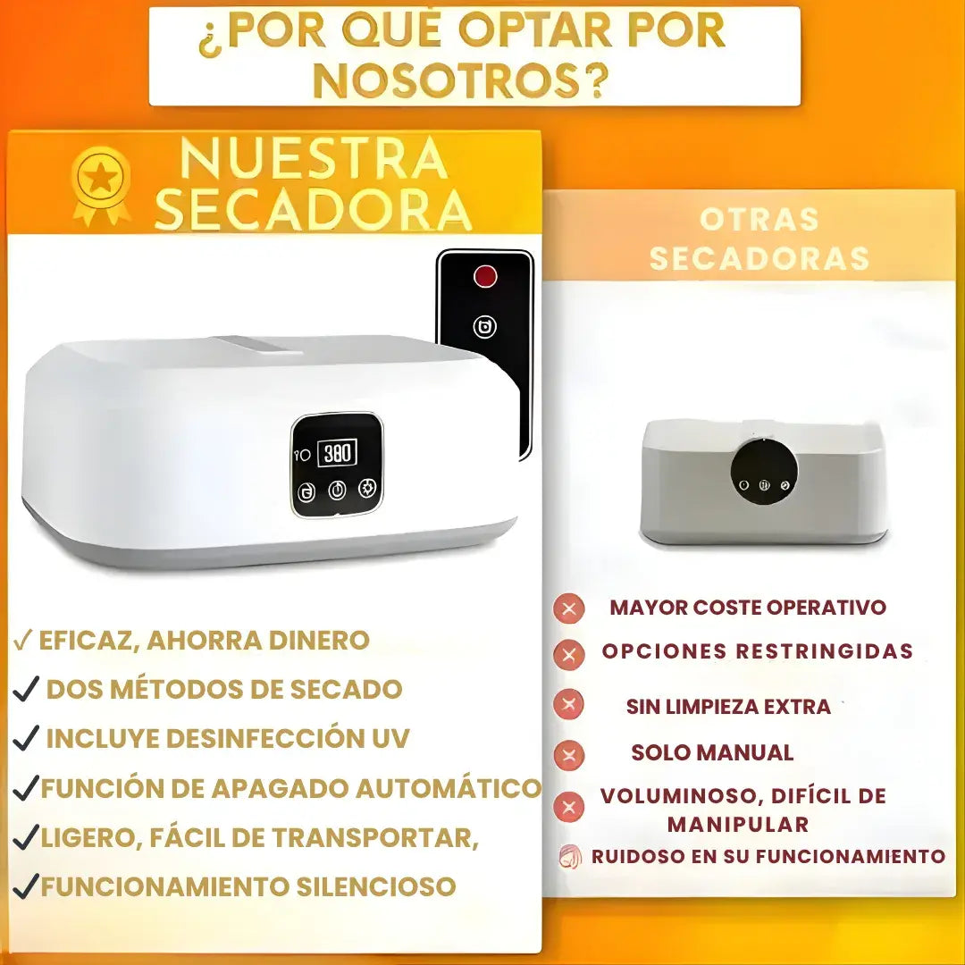 Secadora de ropa portátil premium + 2 modos + diseño plegable