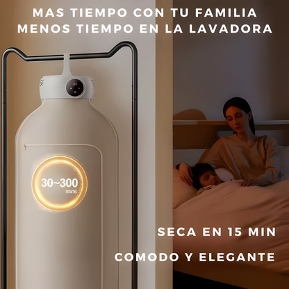 Secadora de ropa portátil premium + 2 modos + diseño plegable