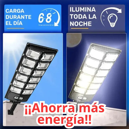 Lámpara Solar de Alta Potencia + Control Remoto + 3 modos + Sensor de Movimiento