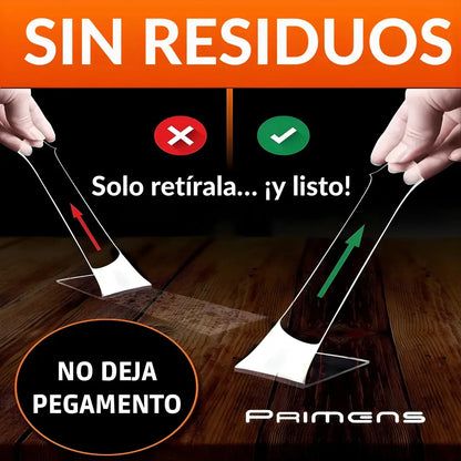 Cinta de Gel UltraGrip™ + adhesión extrema + reutilizable y sin residuos - Promo 3 X 1