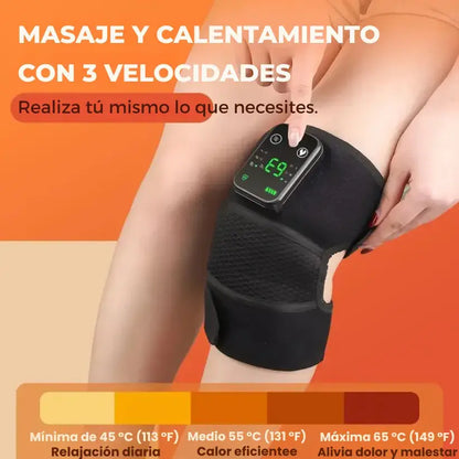 Masajeador Térmico® para Rodillas con Calor Infrarrojo + Masaje 3 Niveles | Alivio Inmediato en Casa