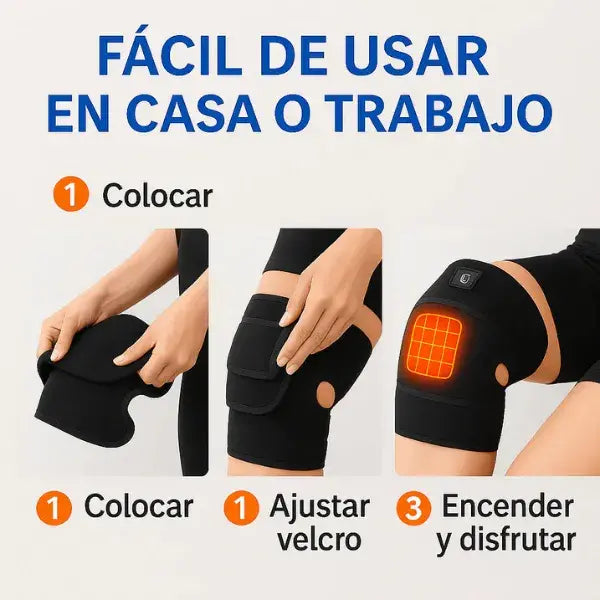 Rodillera Térmica Ortopédica Premium con 3 Niveles de Calor + Diseño Ajustable USB