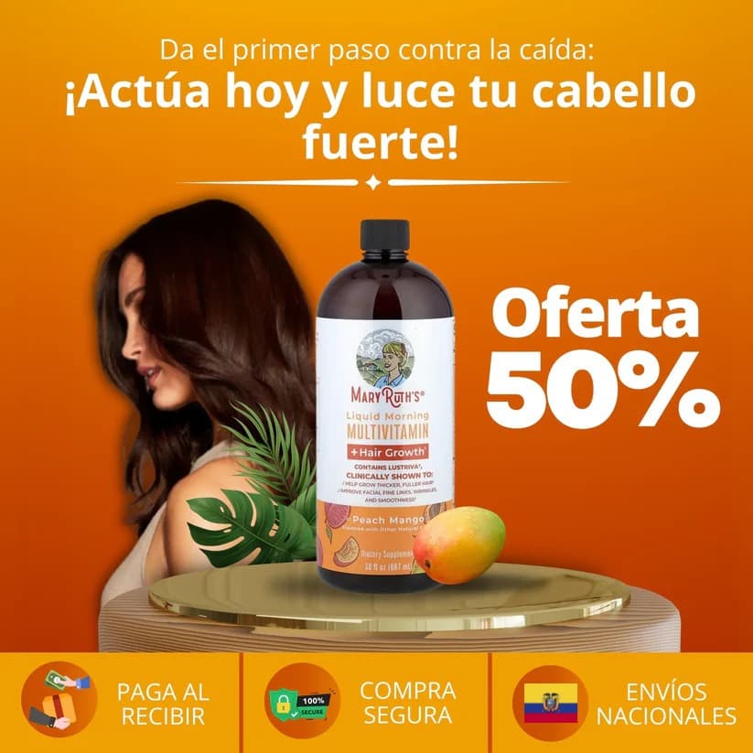 Multivitamínico Capilar Mary Ruth’s – Cabello Fuerte y Saludable