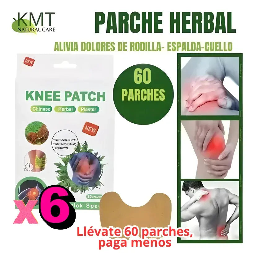 Pack Premium 60 Parches Herbales (6 cajas de 10) para alivio articular y muscular
