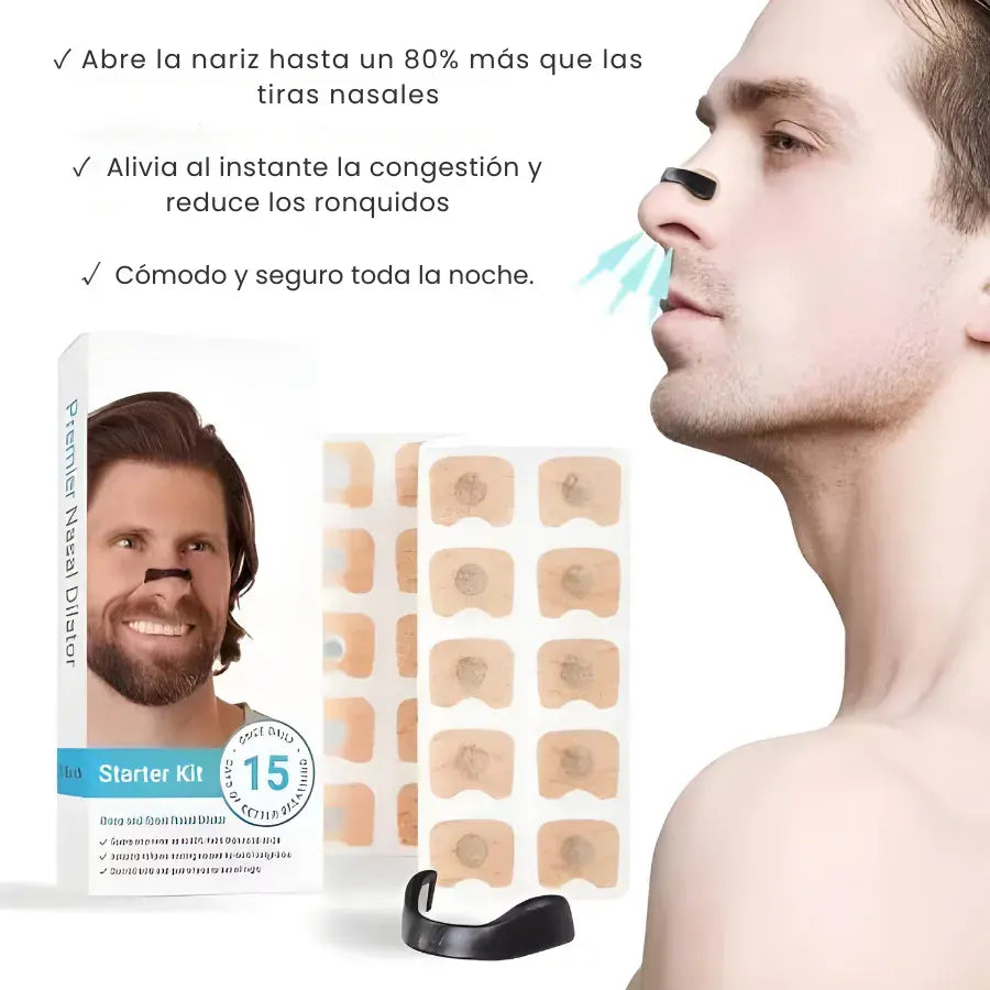 Dilatador Nasal Magnético Ingesta™+4 Bandas Reutilizables +30 Tiras Nasales