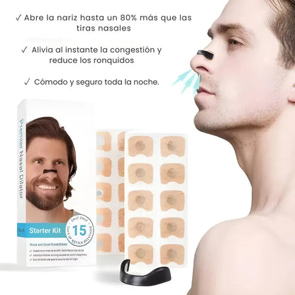 Dilatador Nasal Magnético Ingesta™+4 Bandas Reutilizables +30 Tiras Nasales