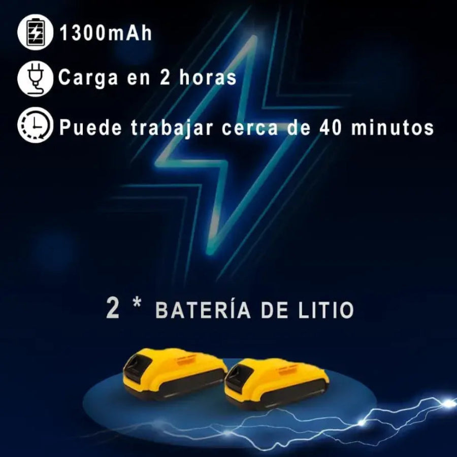 Taladro Dewalt profesional + Kit de accesorios+ maletín de alta durabilidad