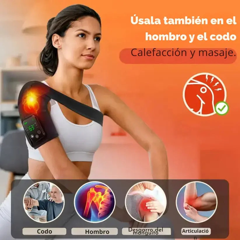 Masajeador Térmico® para Rodillas con Calor Infrarrojo + Masaje 3 Niveles | Alivio Inmediato en Casa