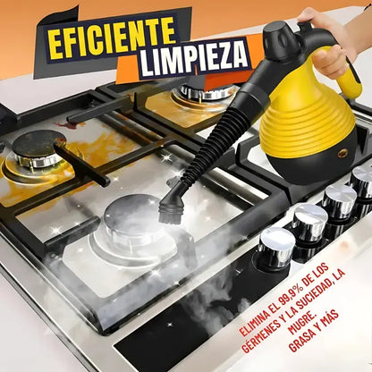 Limpiador a Vapor Profesional 1000W + 10 accesorios multifuncionales + Video de uso