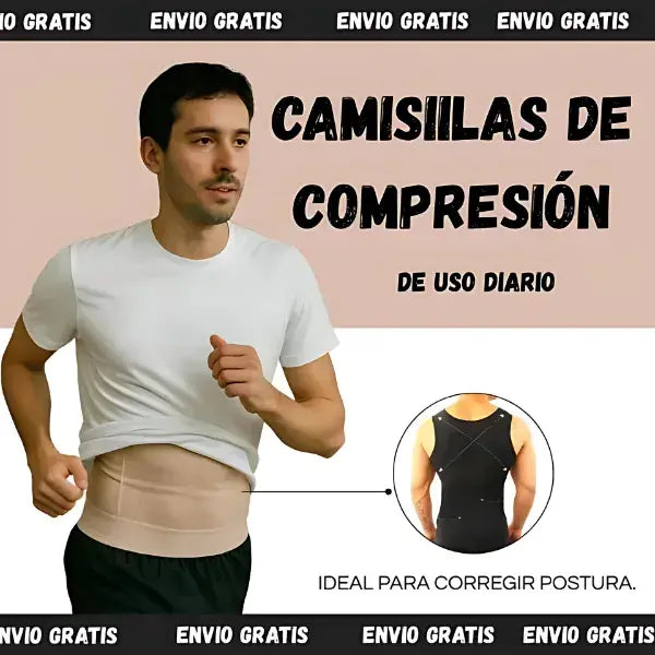 Camisilla de Compresión Premium para Abdomen + Soporte Postural Invisible