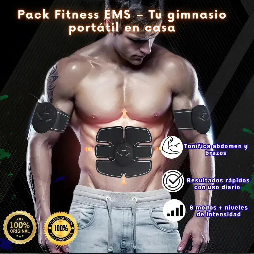 Combo Power Abs Stimulator | Tecnología EMS + 6 modos para tonificar brazos y abdomen