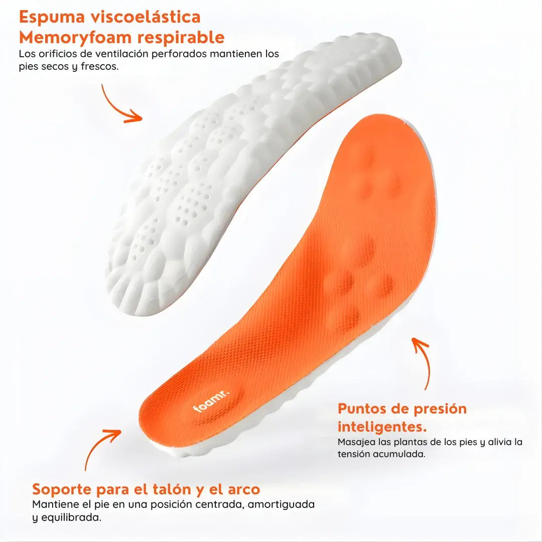 Plantillas terapéuticas FoamFit™ +Tecnología anti-impacto+ frescura antibacteriana