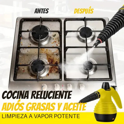 Limpiador a Vapor Profesional 1000W + 10 accesorios multifuncionales + Video de uso