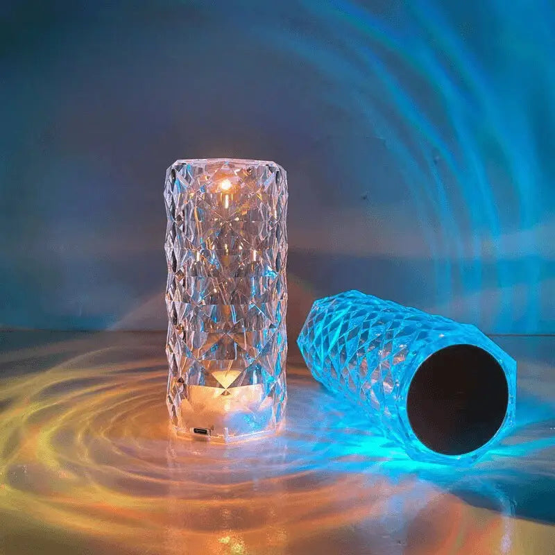 Lámpara de Cristal 3D Táctil | 16 Colores | Diseño Diamante | USB | -35%