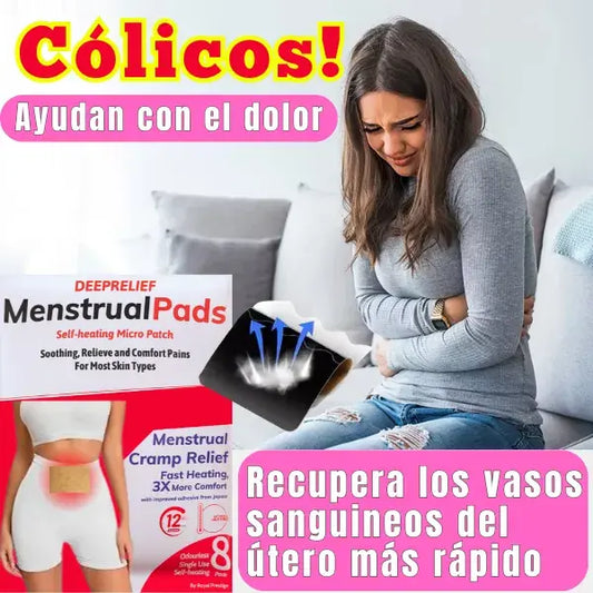 MoonRelief™️ 🌙 Parches Térmicos para Cólicos Menstruales | Pack x8| Oferta 2 x 1