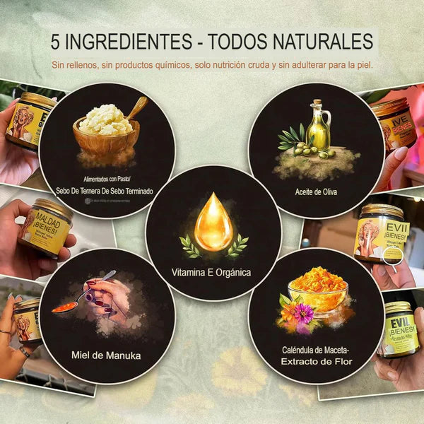 Bálsamo natural premium de USA ➕ 5 activos ➕ Fórmula restauradora piel sensible