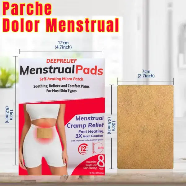 MoonRelief™️ 🌙 Parches Térmicos para Cólicos Menstruales | Pack x8| Oferta 2 x 1