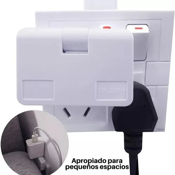 |¡Promo 3x1!| Lleva 3 Adaptadores 3 en 1 (giro 180°, triple salida, material ignífugo) ¡al precio de 2!