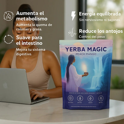 Yerba Magic™ Original:Té instantáneo en polvo | Sabor a melocotón y mango (Super oferta)🔥