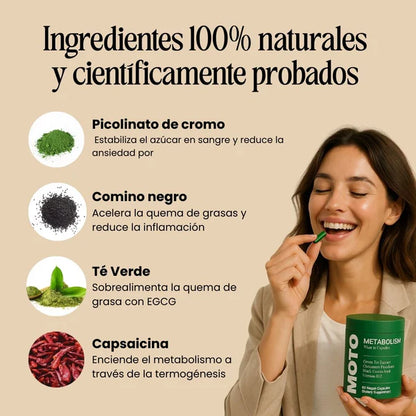 Moto Metabolism ® Original – Fórmula premium quema grasa