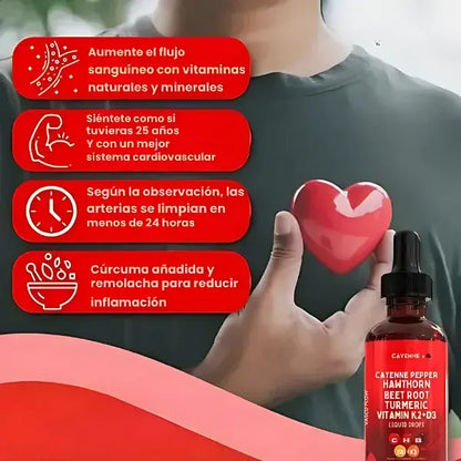 Suplemento Líquido con Pimienta de Cayena – Energía y Soporte Cardiovascular Avanzado
