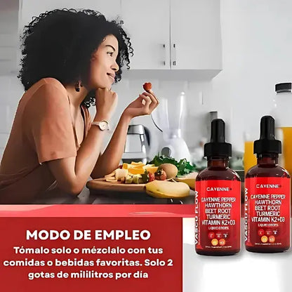 Suplemento Líquido con Pimienta de Cayena – Energía y Soporte Cardiovascular Avanzado