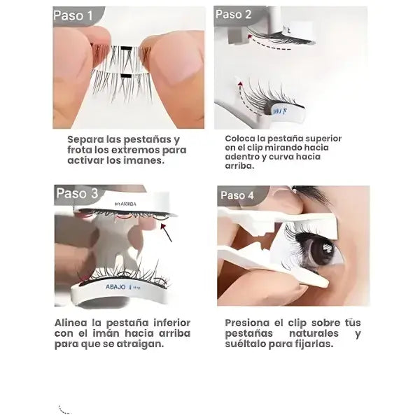 Pestañas Magnéticas presional + Aplicador Ergonómico premium