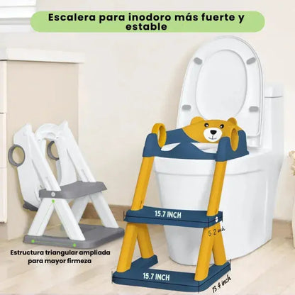 Asiento de Inodoro Premium con Escalera + Kit de instalación