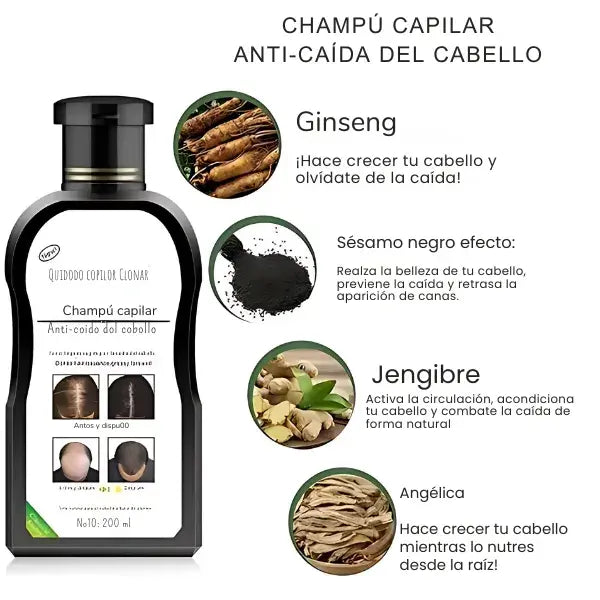 Combo Nutrición Avanzada: Shampoo Herbal Anticaidas+ Sérum Anticaidas