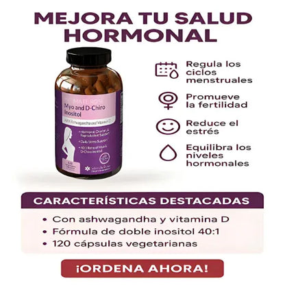 Suplemento Premium Inositol + 120 cápsulas con calidad certificada GMP