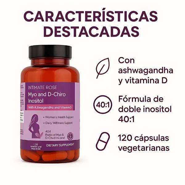 Suplemento Premium Inositol + 120 cápsulas con calidad certificada GMP