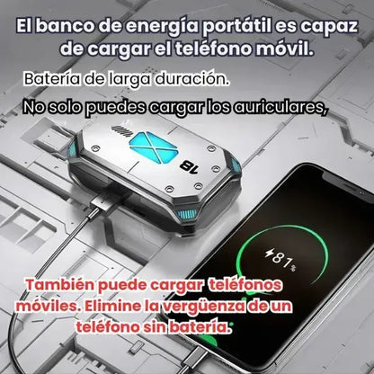 Auriculares Premium M41 -sonido 9D envolvente + estuche power bank + resistencia al agua
