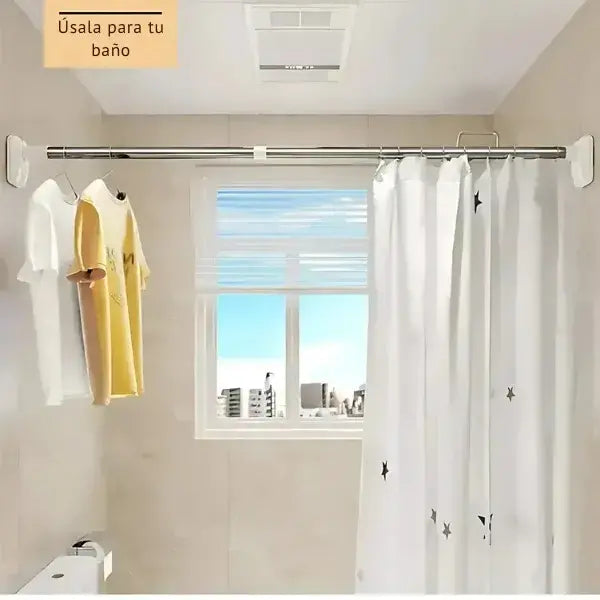 Tubo Expandible de Acero Inoxidable + Ajustable hasta 2 metros + Instalación sin perforar